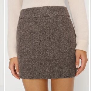 Reformation Brown Mini Skirt